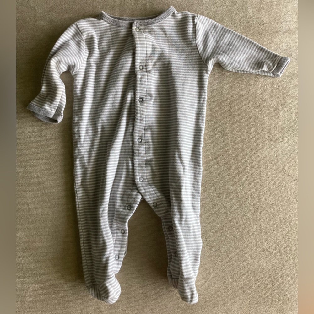 Miniwear striped onesie 3-6 months ||⭐️ ✨Bundle 3+ footsies $4 each!